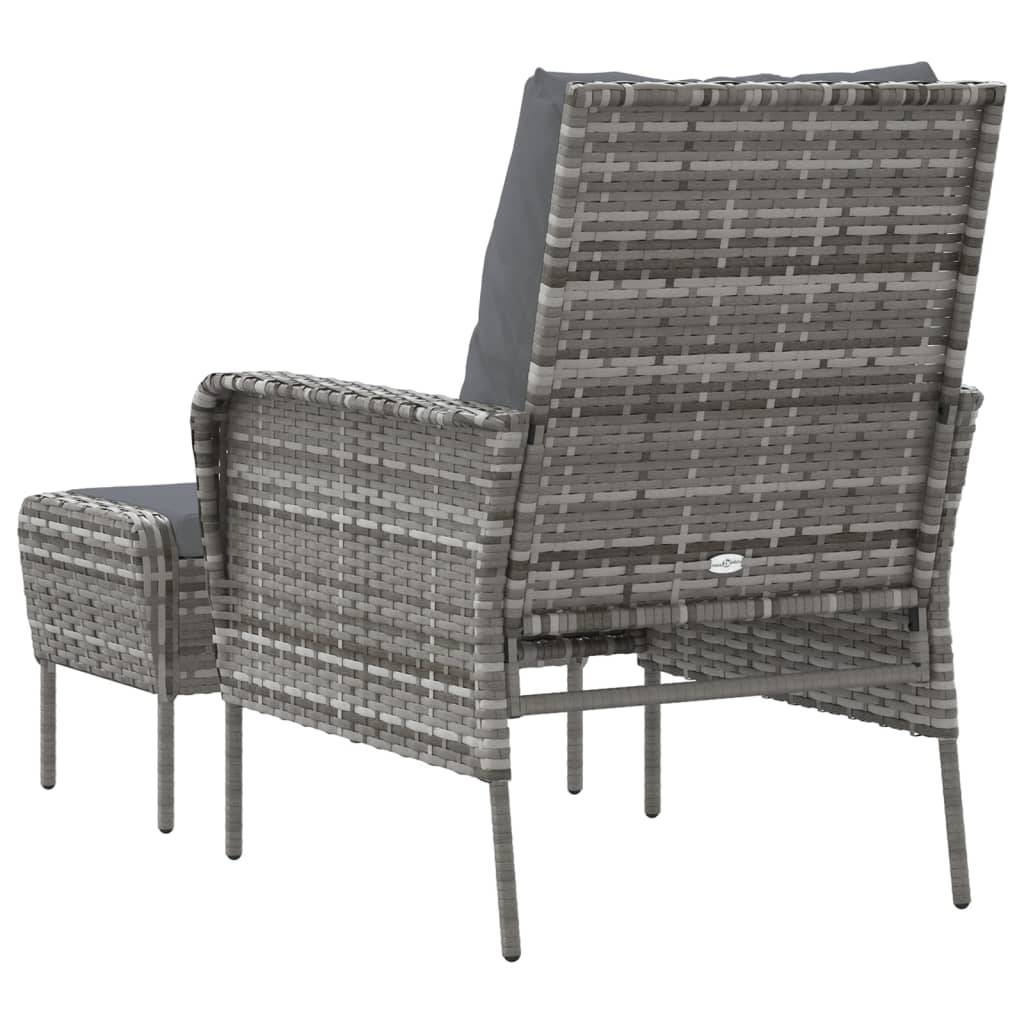 Chaise bois composite 1 places tissu gris  69 x 78 x 88 cm  - Prolenta premium  p3100.7 - Image 5