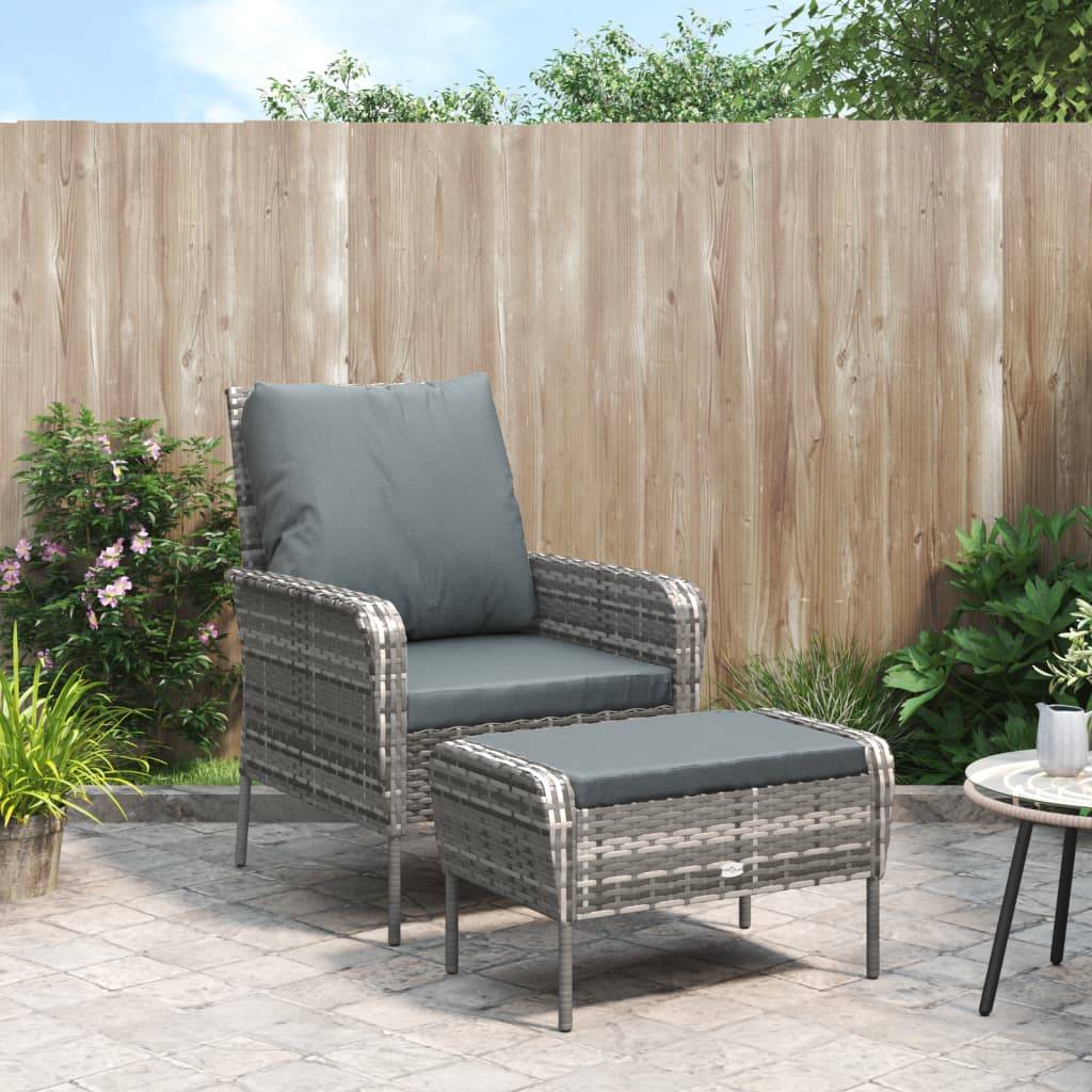 Chaise bois composite 1 places tissu gris  69 x 78 x 88 cm  - Prolenta premium  p3100.7 - Image 2