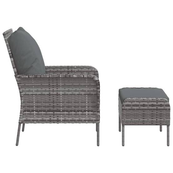 Chaise bois composite 1 places tissu gris 69 x 78 x 88 cm - Prolenta premium p3100.7 - Image 4