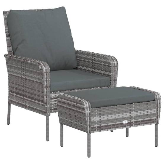 Chaise bois composite 1 places tissu gris 69 x 78 x 88 cm - Prolenta premium p3100.7 - Image 1