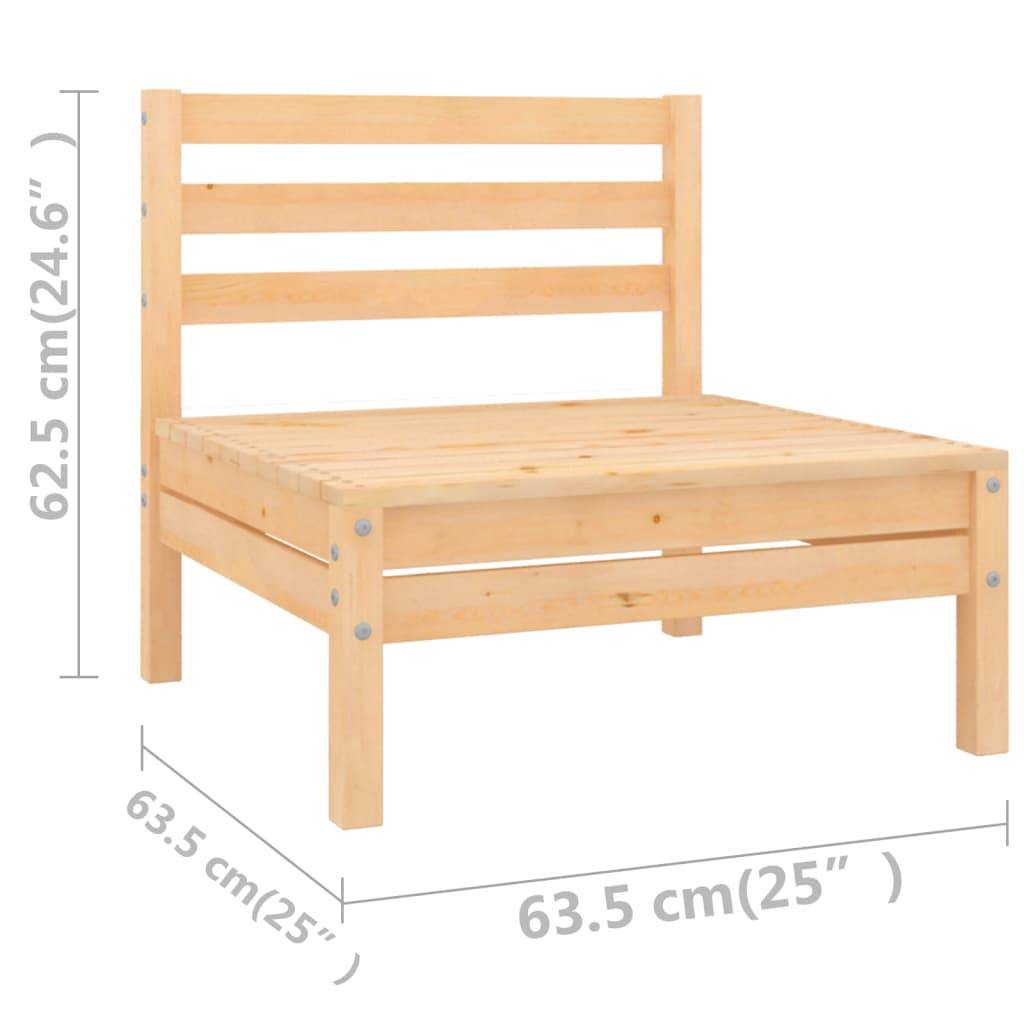 Helloshop26 - Salon de jardin meuble d'extérieur ensemble de mobilier 4 pièces bois de pin massif - Image 8