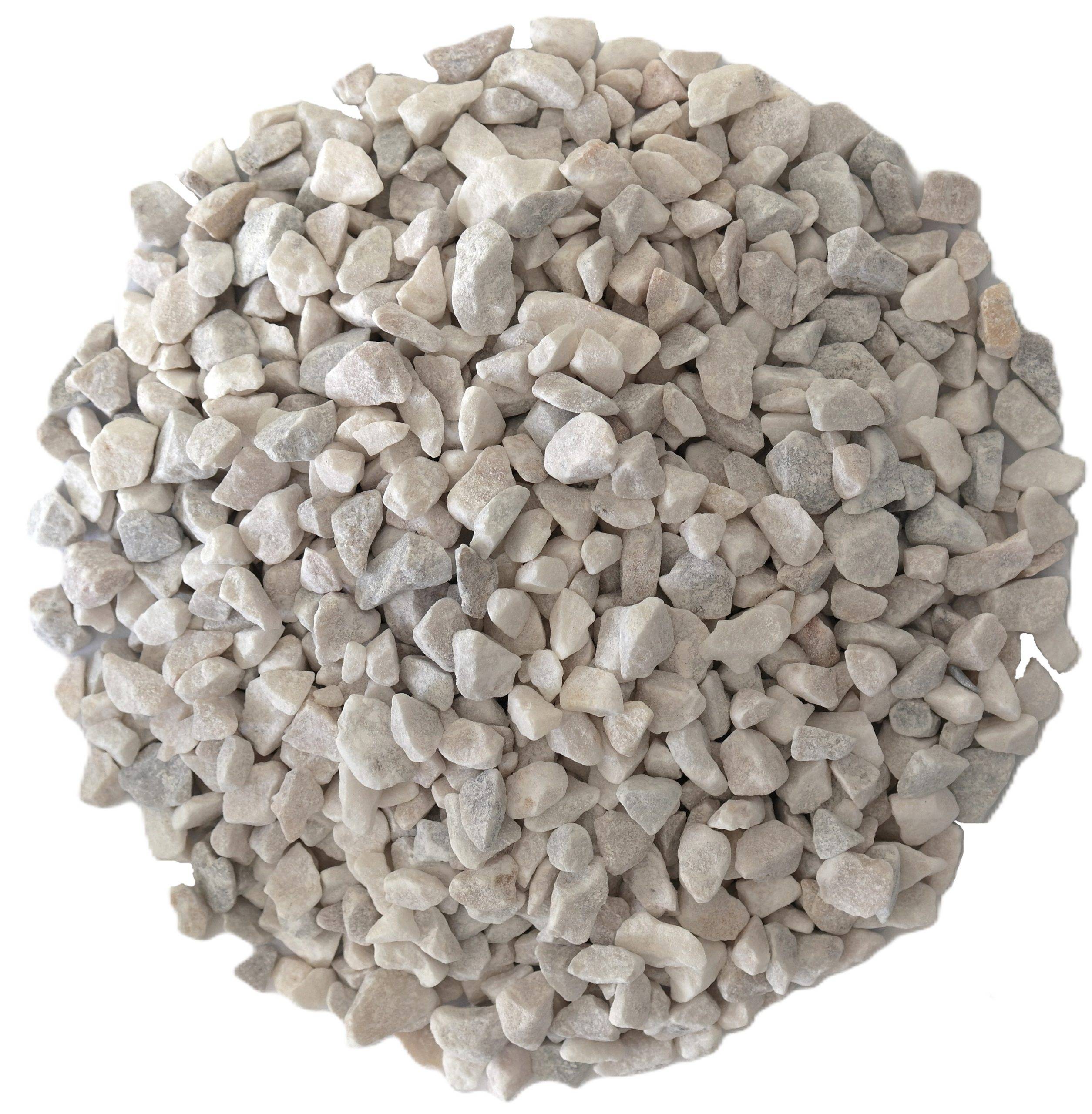 No name  - Gravillon concassé quartz blanc 6/10 en sac de 25 KG - Image 1