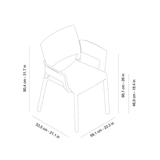 Set 2 fauteuils intérieur, extérieur blanc FIONA Resol - Image 2