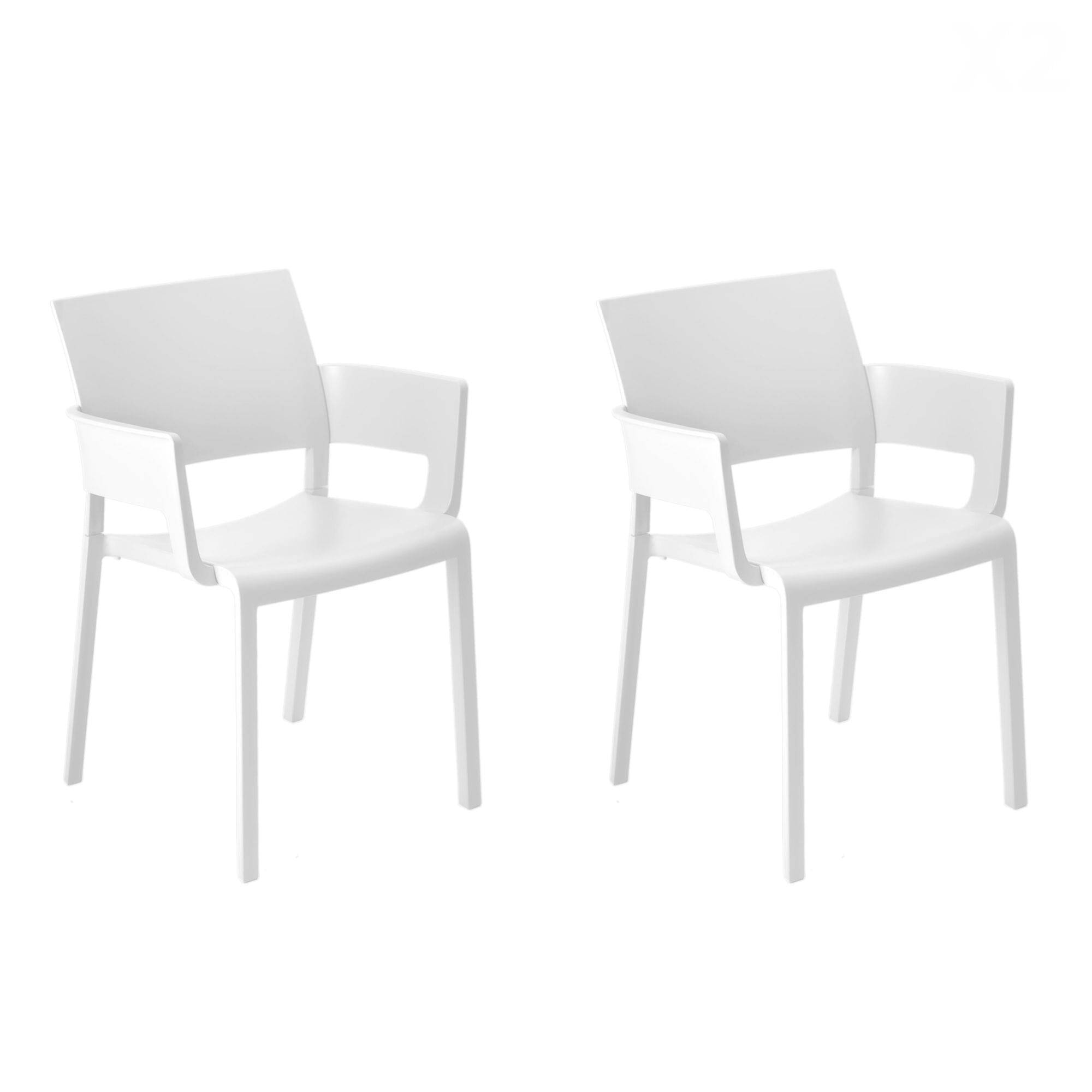 Set 2 fauteuils intérieur, extérieur blanc FIONA Resol - Image 1