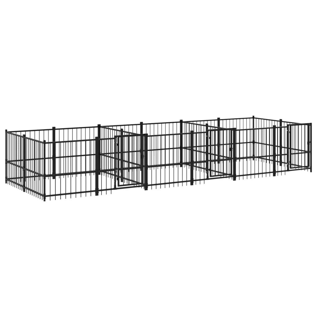 Vidaxl - Chenil d'extérieur pour chiens Acier 11,26 m² vidaXL 3124665 - Image 2