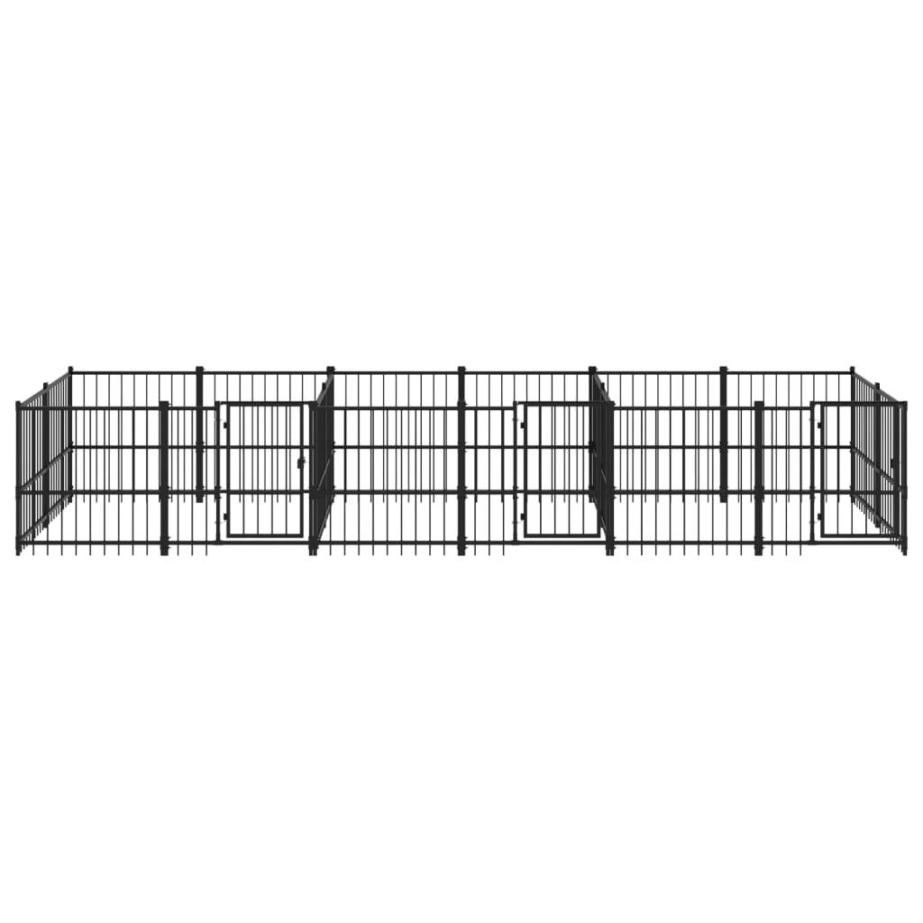 Vidaxl - Chenil d'extérieur pour chiens Acier 11,26 m² vidaXL 3124665 - Image 7