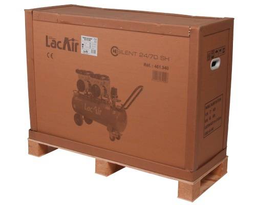 Lacme - Compresseur monobloc 2200W Silent 24/80 SH 24m3/h 70l - LACME- 461960 - Image 2