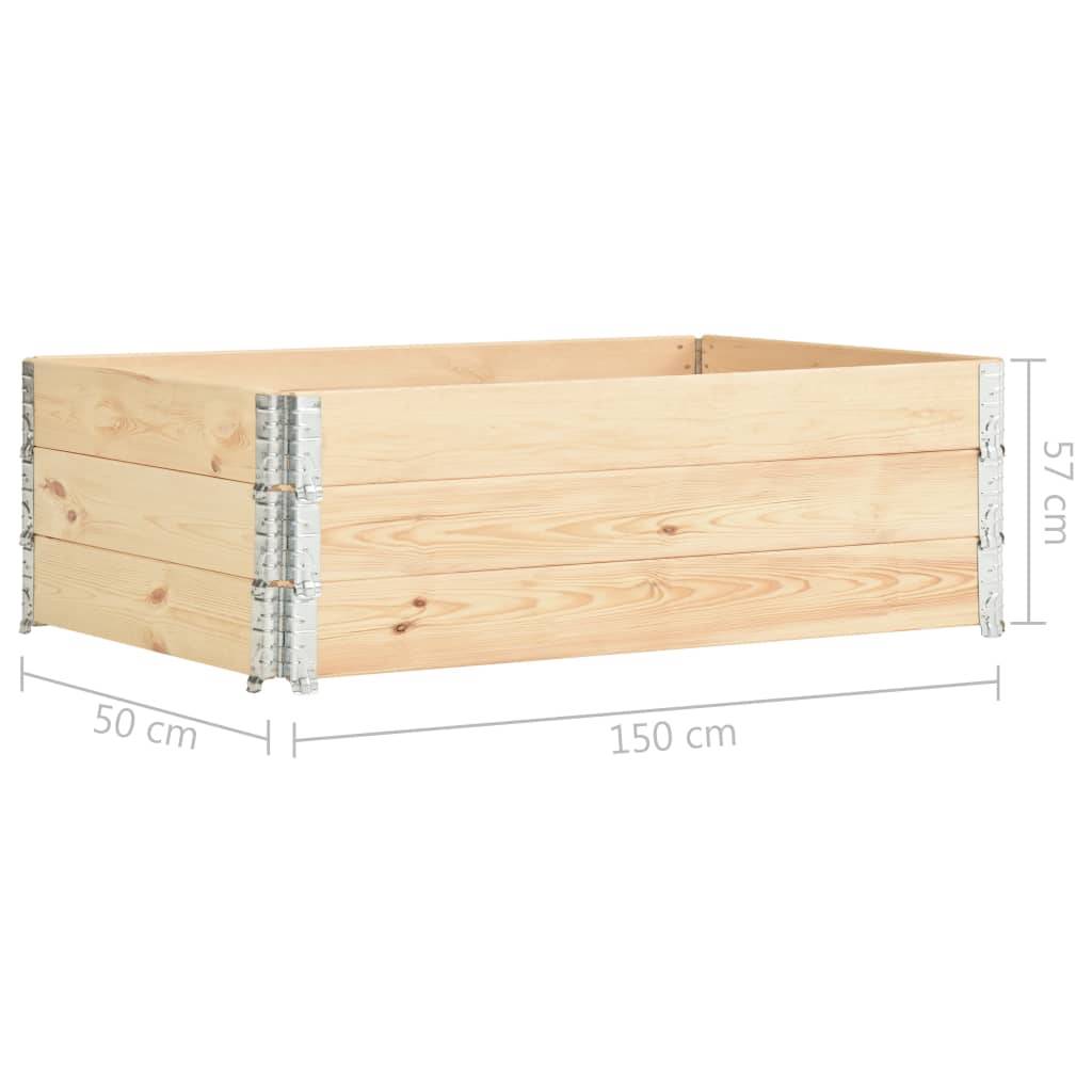 Jardinières surélevées 3 pièces 50 x 150 cm bois de pin solide - Image 6