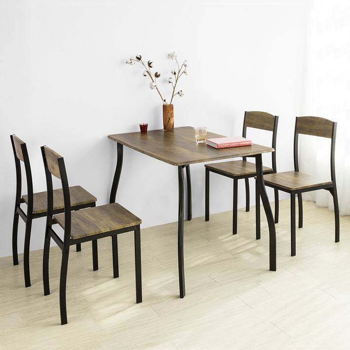 SoBuy Table à Manger en Métal Style Industriel avec Plateau Renforcé ...