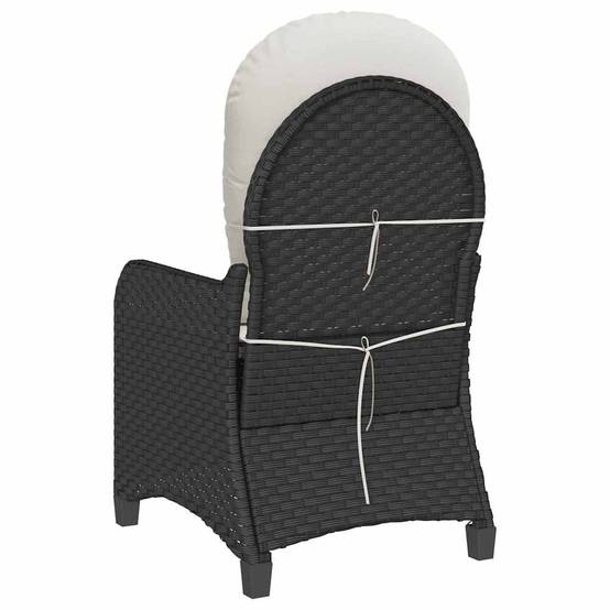 ComfortXL - Fauteuil de jardin inclinable en polyrotin avec dossier réglable pour détente en extérieur Noir – ComfortXL Outdoor Living - Image 7
