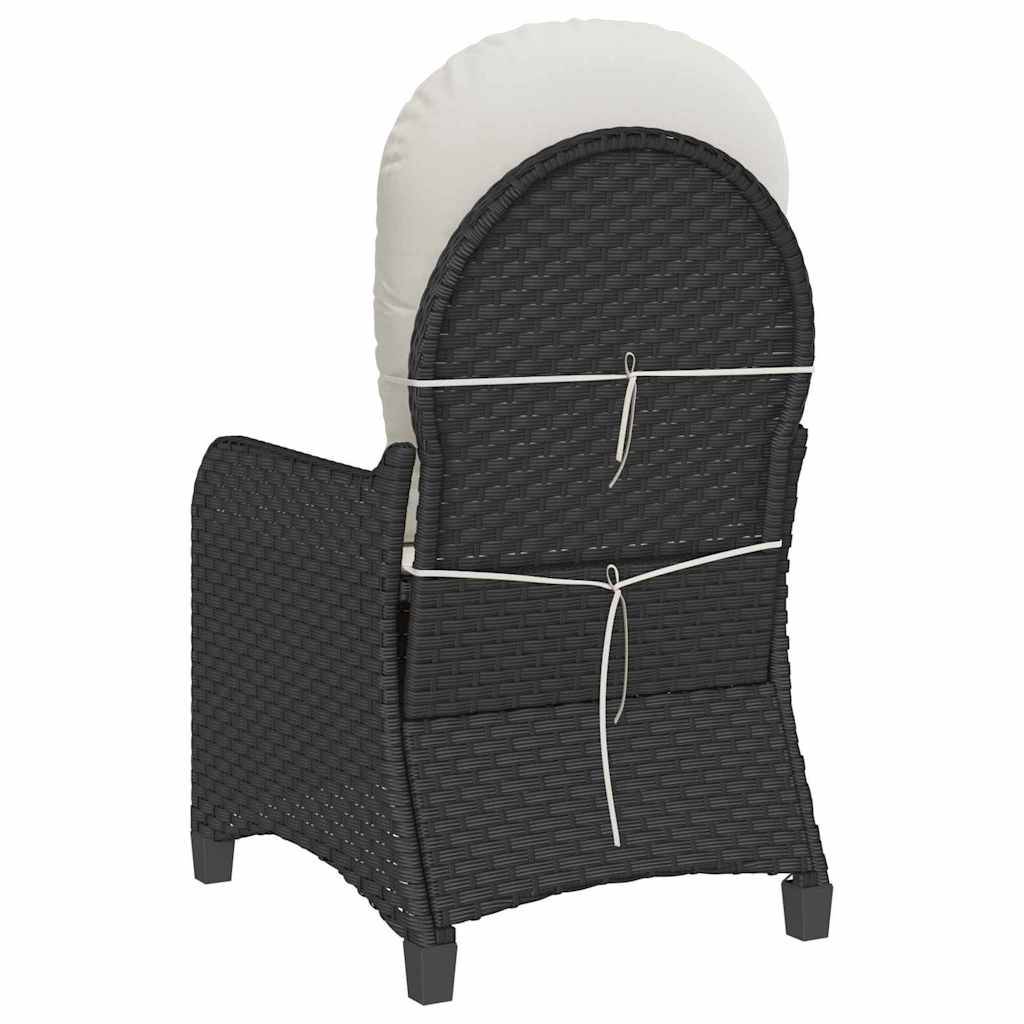 ComfortXL - Fauteuil de jardin inclinable en polyrotin avec dossier réglable pour détente en extérieur Noir – ComfortXL Outdoor Living - Image 7