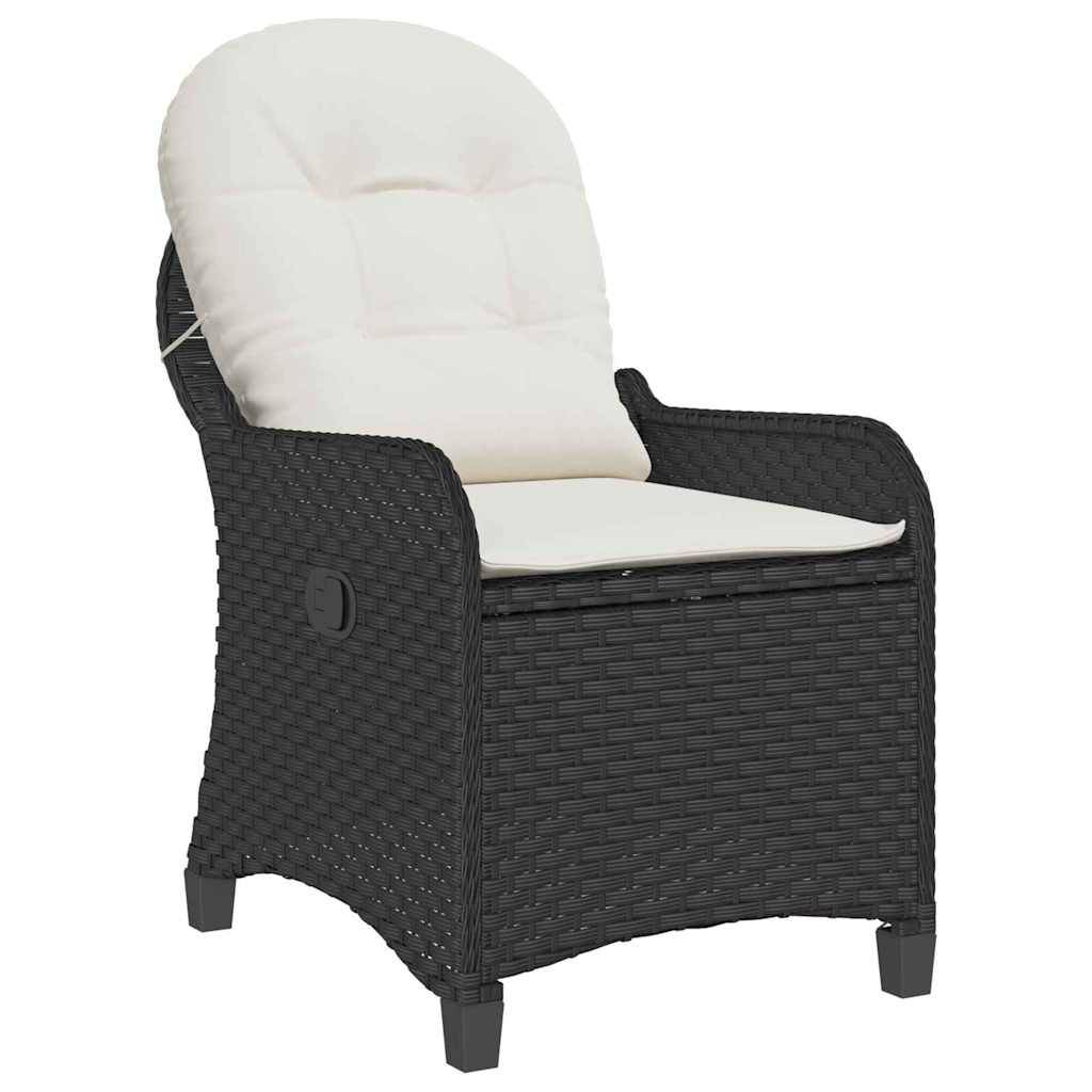 ComfortXL - Fauteuil de jardin inclinable en polyrotin avec dossier réglable pour détente en extérieur Noir – ComfortXL Outdoor Living - Image 4
