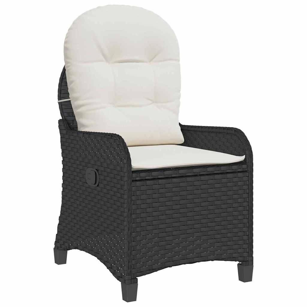 ComfortXL - Fauteuil de jardin inclinable en polyrotin avec dossier réglable pour détente en extérieur Noir – ComfortXL Outdoor Living - Image 2