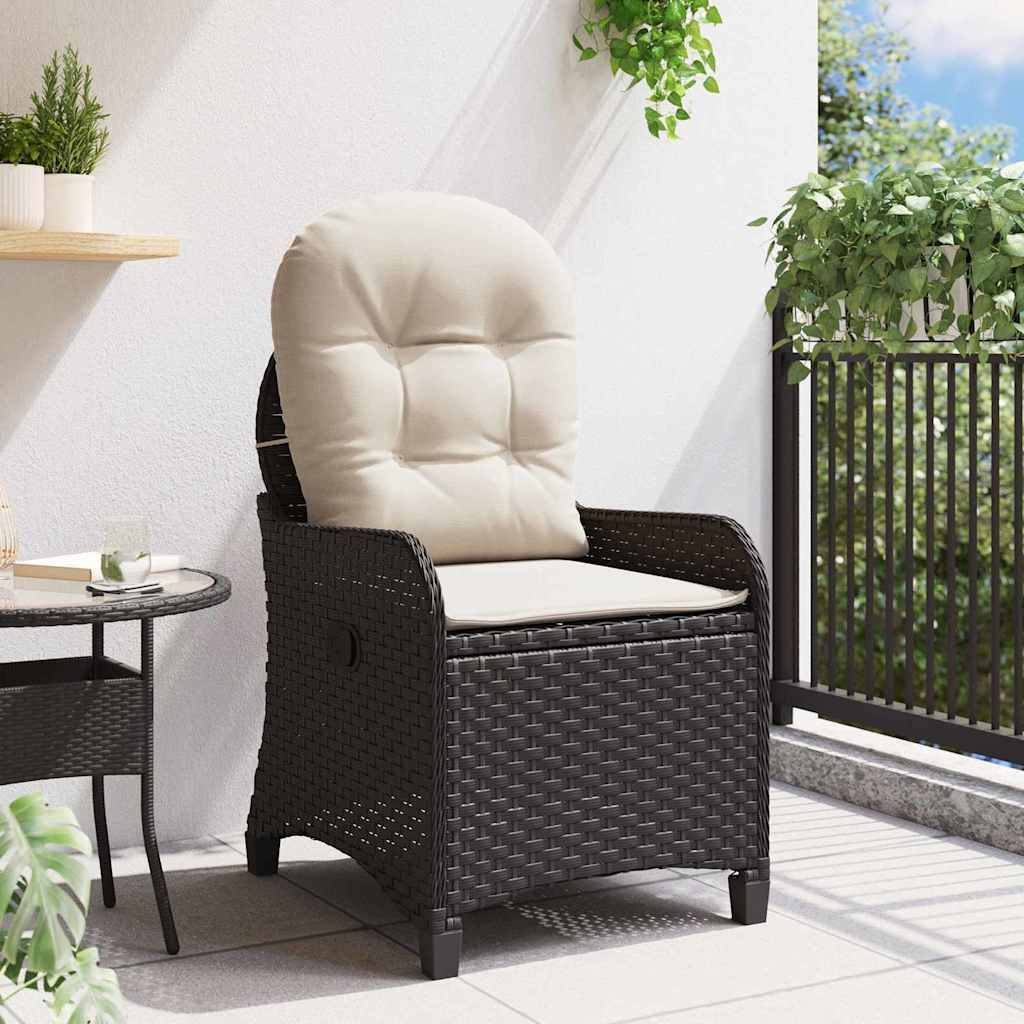 ComfortXL - Fauteuil de jardin inclinable en polyrotin avec dossier réglable pour détente en extérieur Noir – ComfortXL Outdoor Living - Image 3