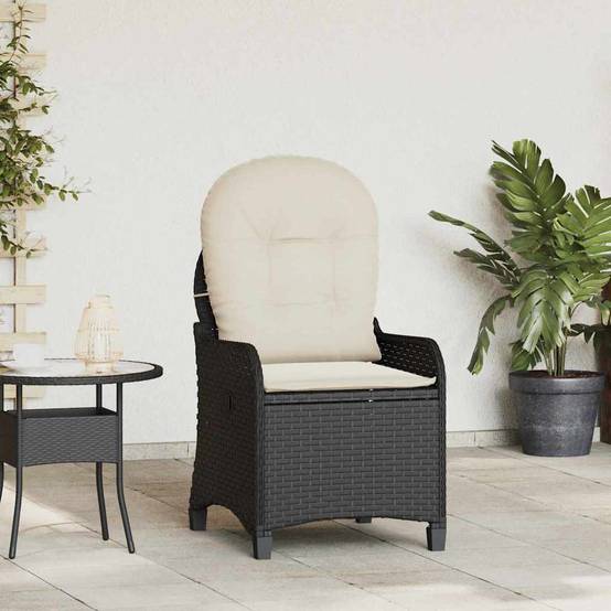 ComfortXL - Fauteuil de jardin inclinable en polyrotin avec dossier réglable pour détente en extérieur Noir – ComfortXL Outdoor Living - Image 1