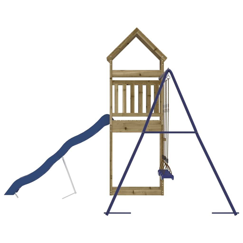 Aire de jeux d'extérieur - Jeu Plein air enfant bois de pin imprégné-JU1554 - Image 6