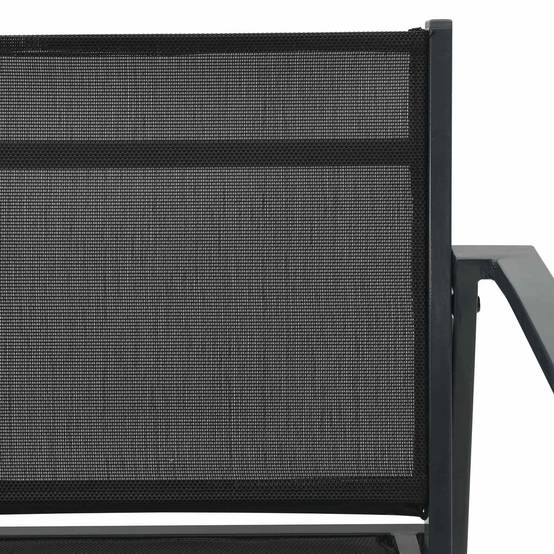 Chaises de jardin textilène noir et anthracite 53.5 x 59 x 77 cm, Poids:11.4kg - PANGIVO - Image 5