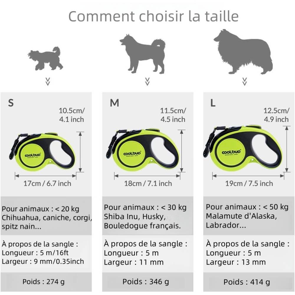 Laisse pour chien en nylon solide et élastique m - IntiMeg - Image 5
