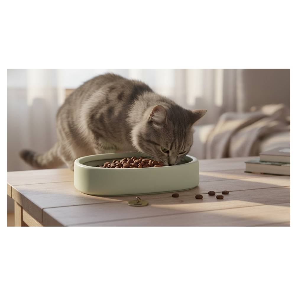 Gamelle ronde pour chat nourriture et eau 12 cm Zara vert - Image 4
