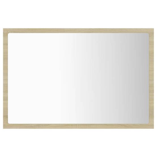 Miroir led de salle de bain 60 x 8,5 x 37 cm acrylique chêne - Image 3