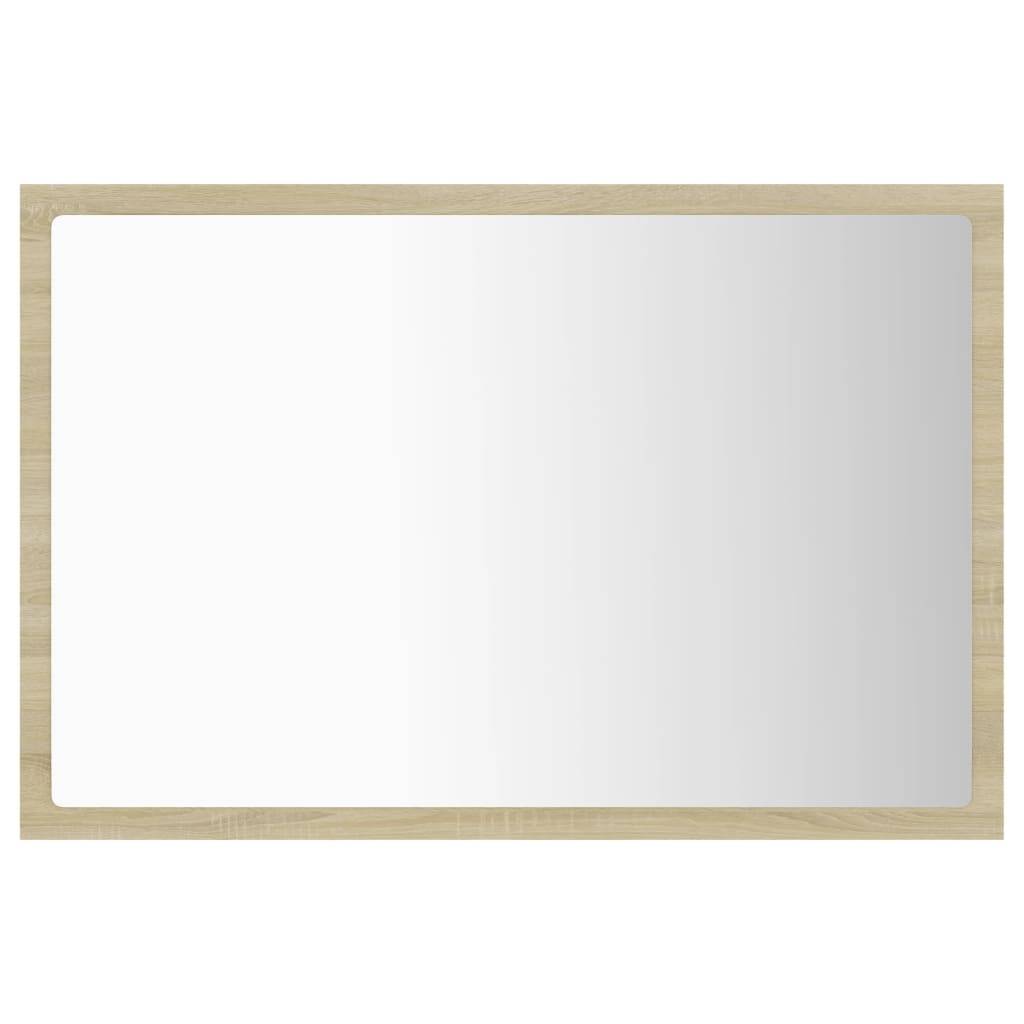 Miroir led de salle de bain 60 x 8,5 x 37 cm acrylique chêne - Image 3