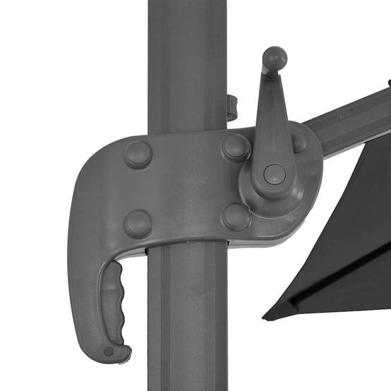 Parasol déporté aluminium anthracite 400 x 300 x 268 cm - PANGIVO - Image 7