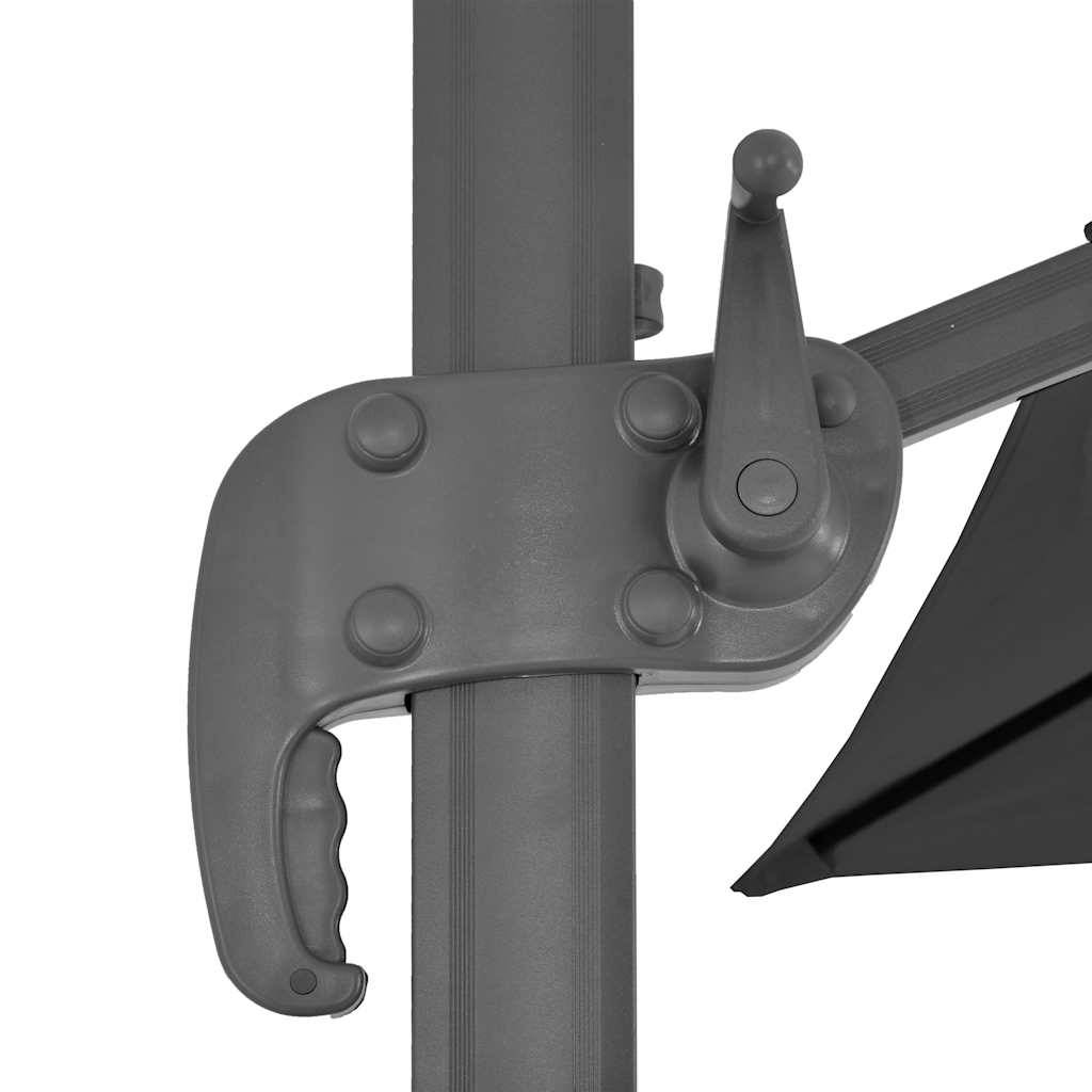 Parasol déporté aluminium anthracite 400 x 300 x 268 cm - PANGIVO - Image 7