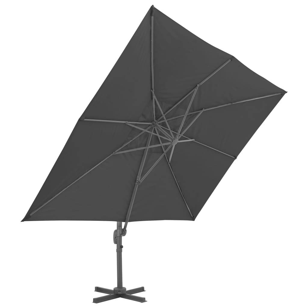 Parasol déporté aluminium anthracite 400 x 300 x 268 cm - PANGIVO - Image 3