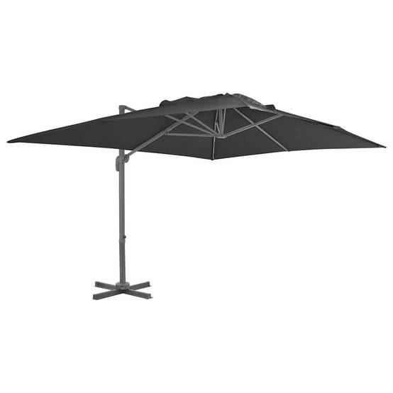 Parasol déporté aluminium anthracite 400 x 300 x 268 cm - PANGIVO - Image 1
