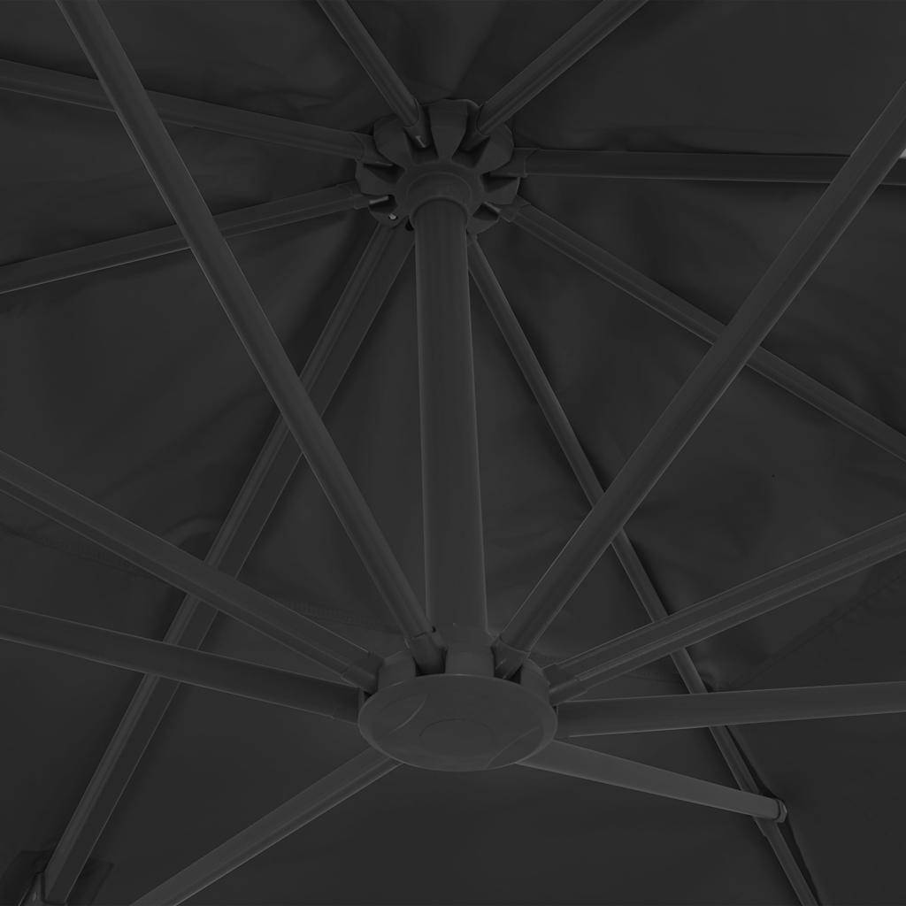 Parasol déporté aluminium anthracite 400 x 300 x 268 cm - PANGIVO - Image 6