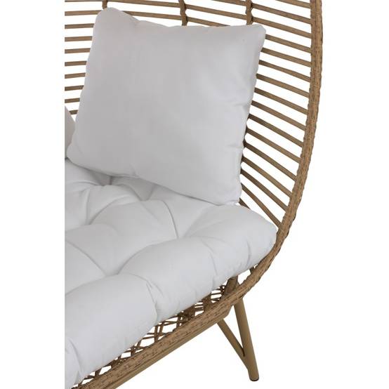 Chaise Lounge Ovale Acier Naturel - J-Line - Image 5