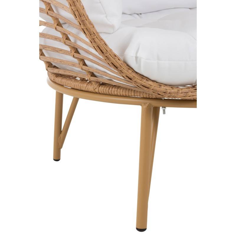 Chaise Lounge Ovale Acier Naturel - J-Line - Image 6
