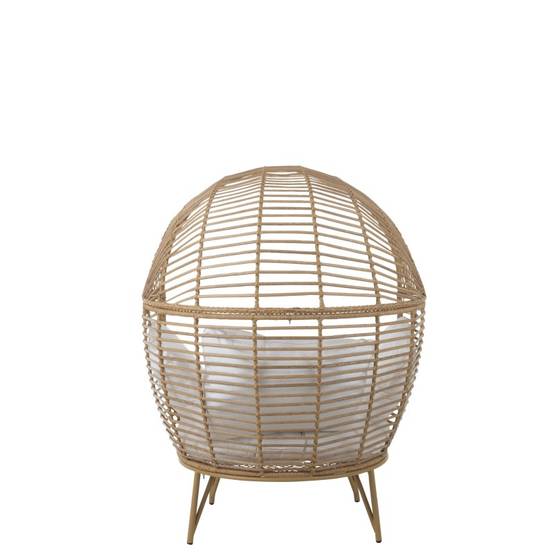 Chaise Lounge Ovale Acier Naturel - J-Line - Image 3
