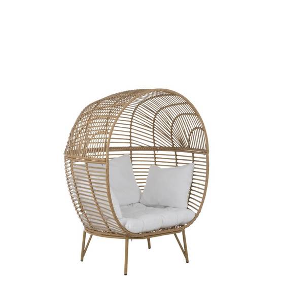 Chaise Lounge Ovale Acier Naturel - J-Line - Image 9