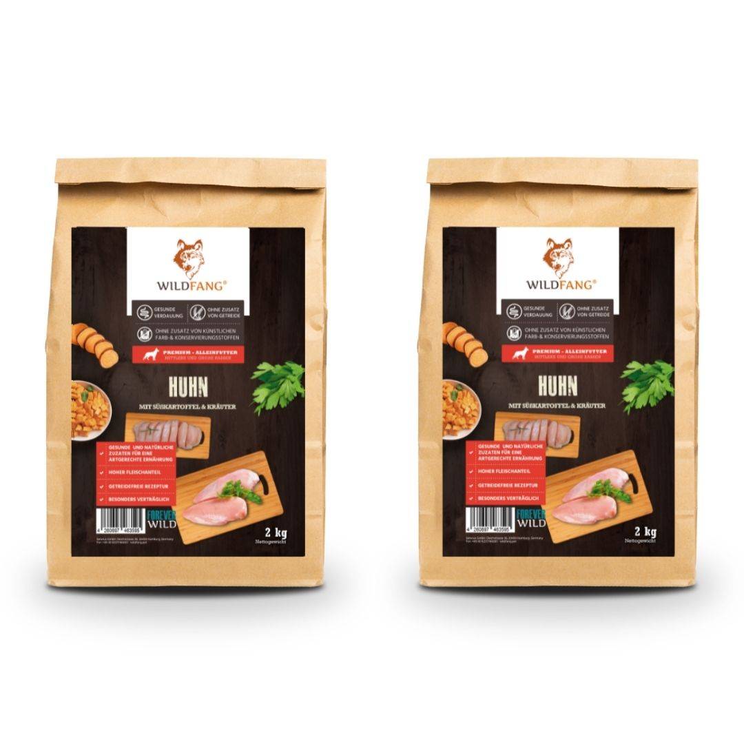 Wildfang - Wildfang Croquettes Poulet maigre & herbes — Sans céréales, Sans gluten, Hypoallergénique pour chiens adultes (Origine CEE) - Image 1