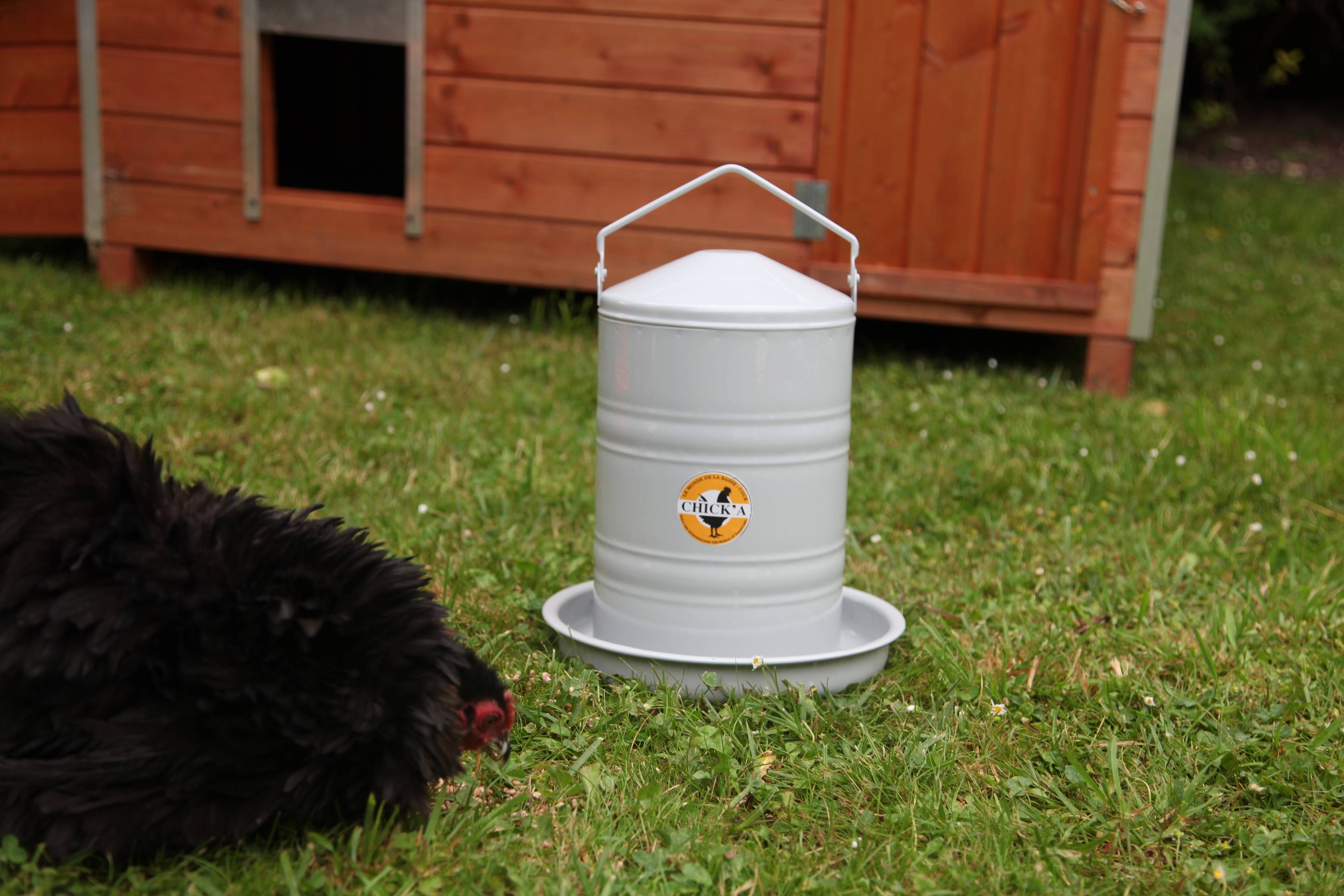 Chick'a - Abreuvoir en métal gris, 3 L - Image 2