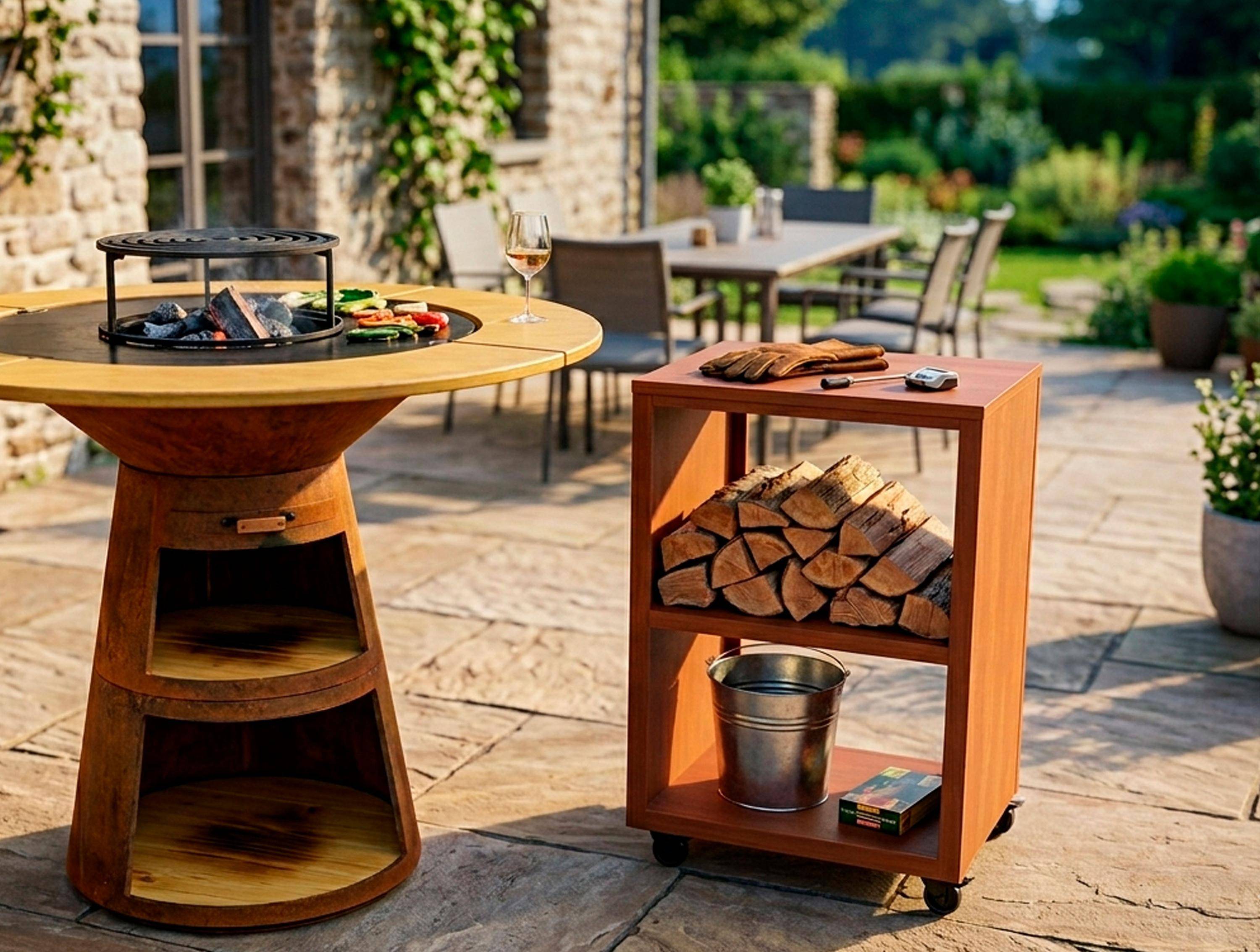 Purline - Table d'appoint pour barbecue en acier corten - Purline - Image 6