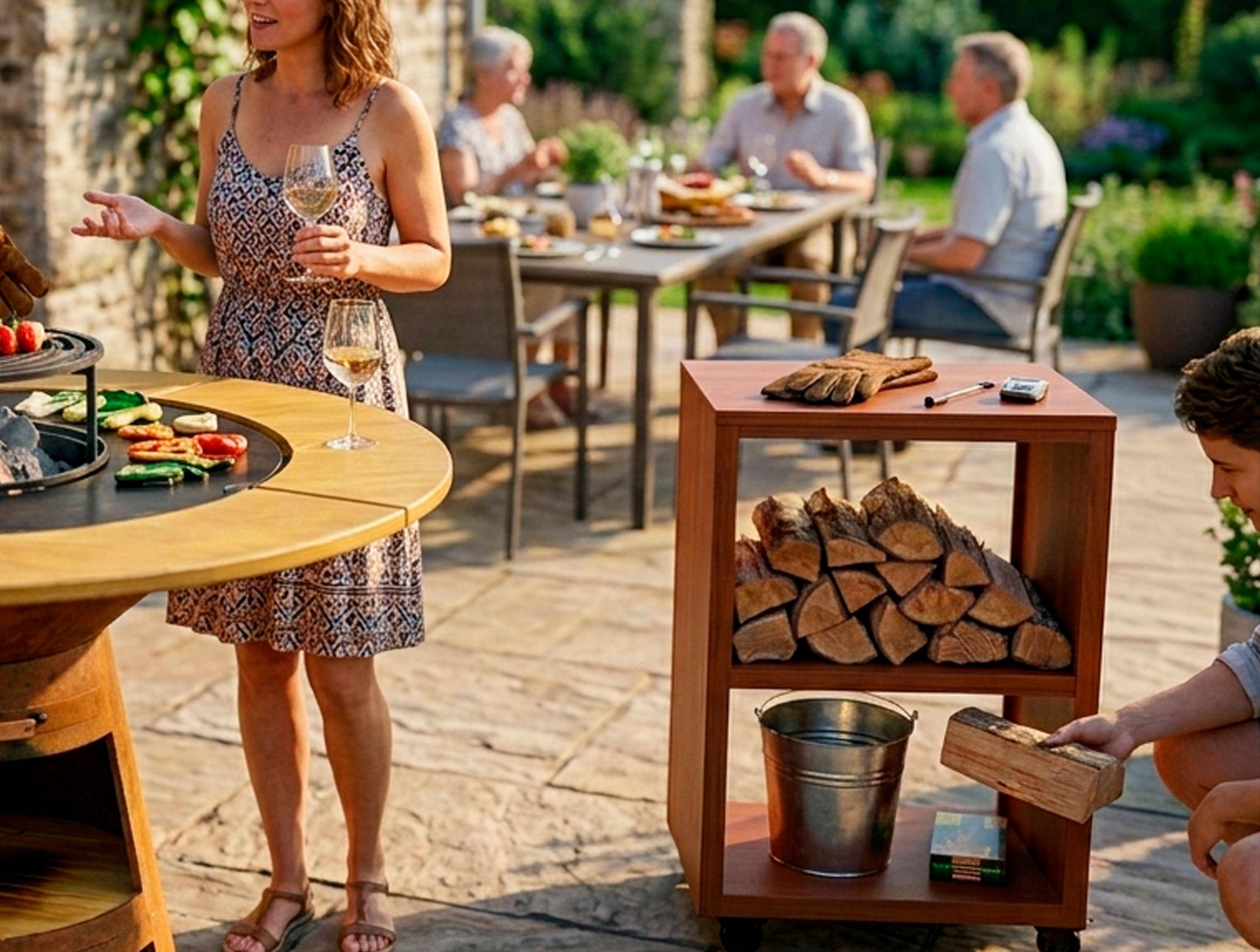Purline - Table d'appoint pour barbecue en acier corten - Purline - Image 7