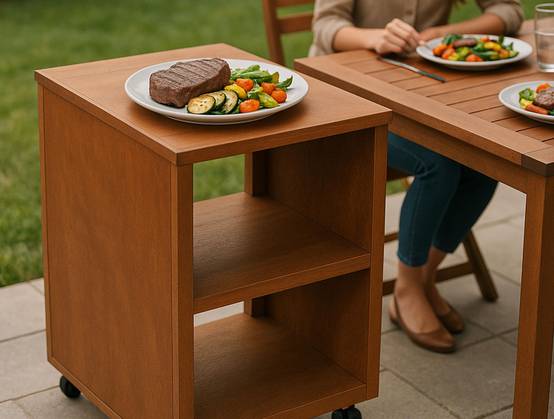 Purline - Table d'appoint pour barbecue en acier corten - Purline - Image 5