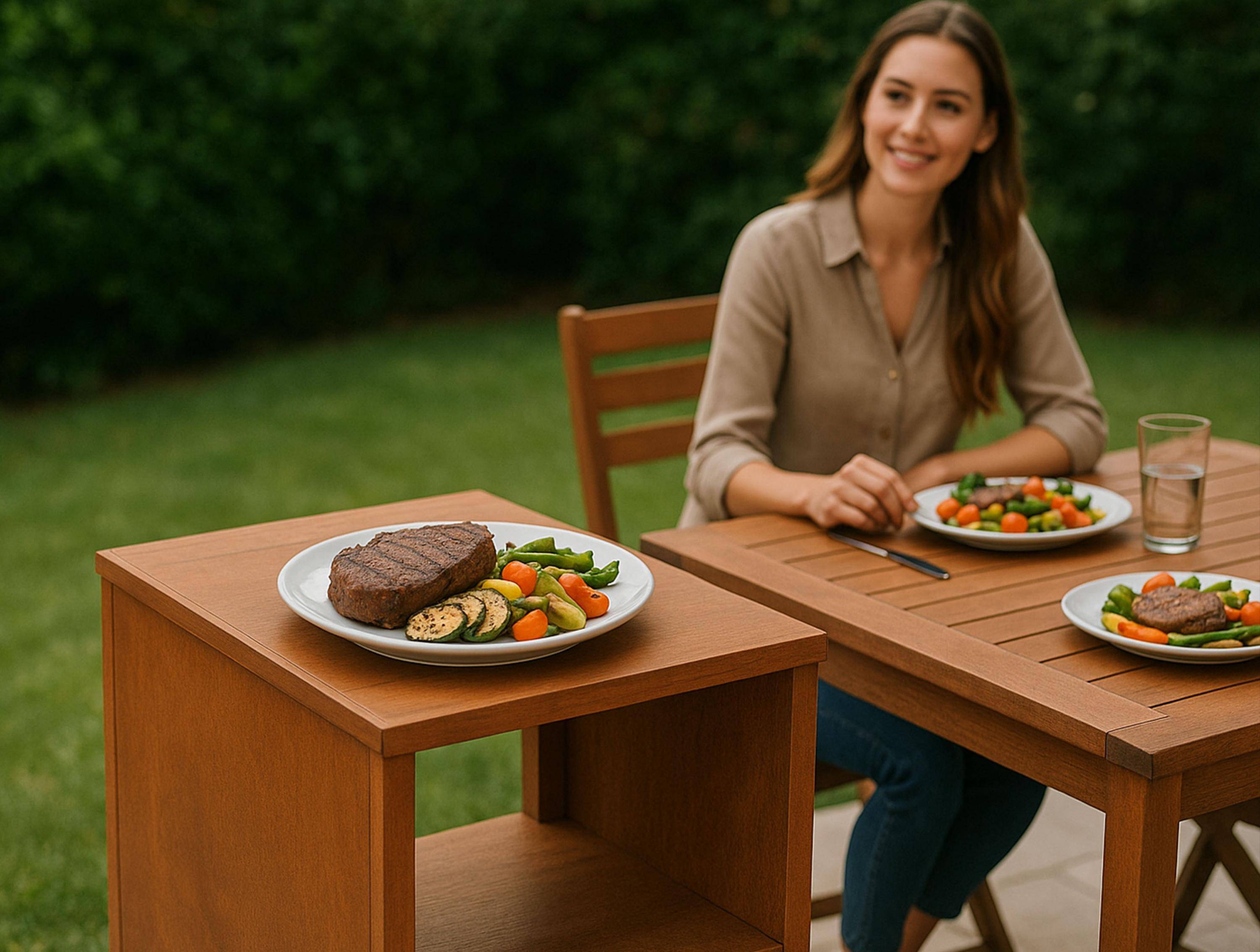 Purline - Table d'appoint pour barbecue en acier corten - Purline - Image 4
