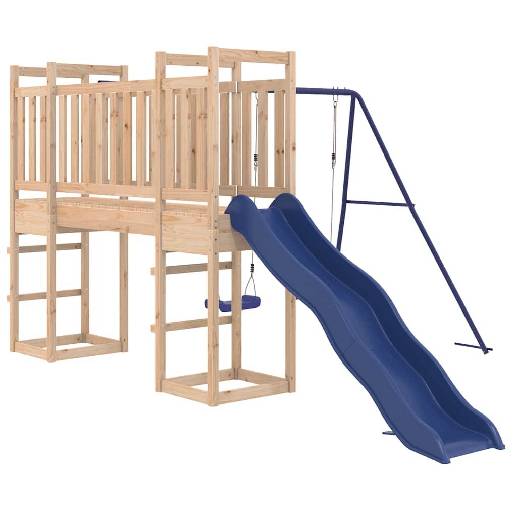 Aire de jeux d'extérieur - Jeu Plein air enfant bois de pin massif rj33 - Image 1