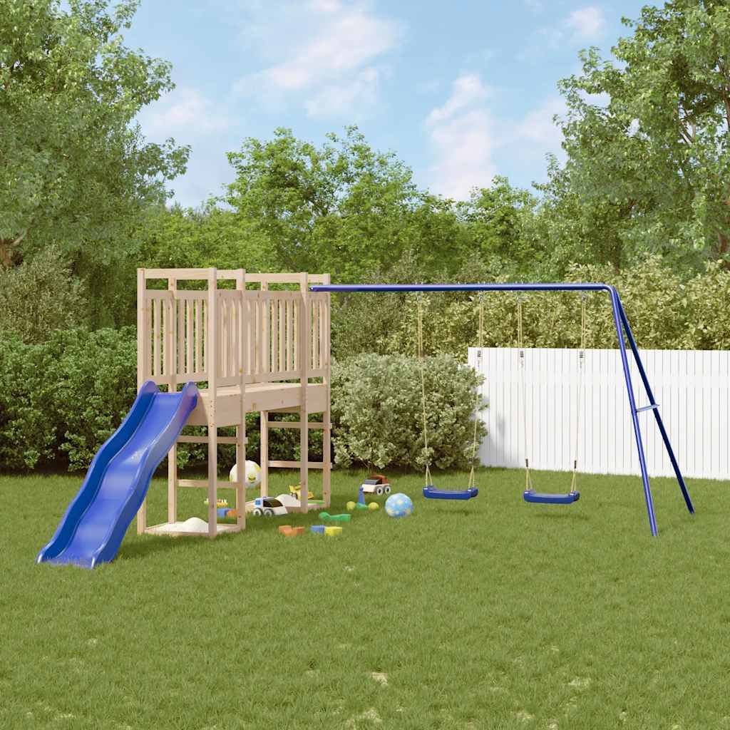 Aire de jeux d'extérieur - Jeu Plein air enfant bois de pin massif rj33 - Image 2
