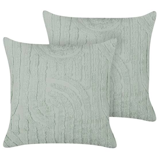 Coussin décoratif Coton Vert menthe TELLIMA - Beliani - Image 1