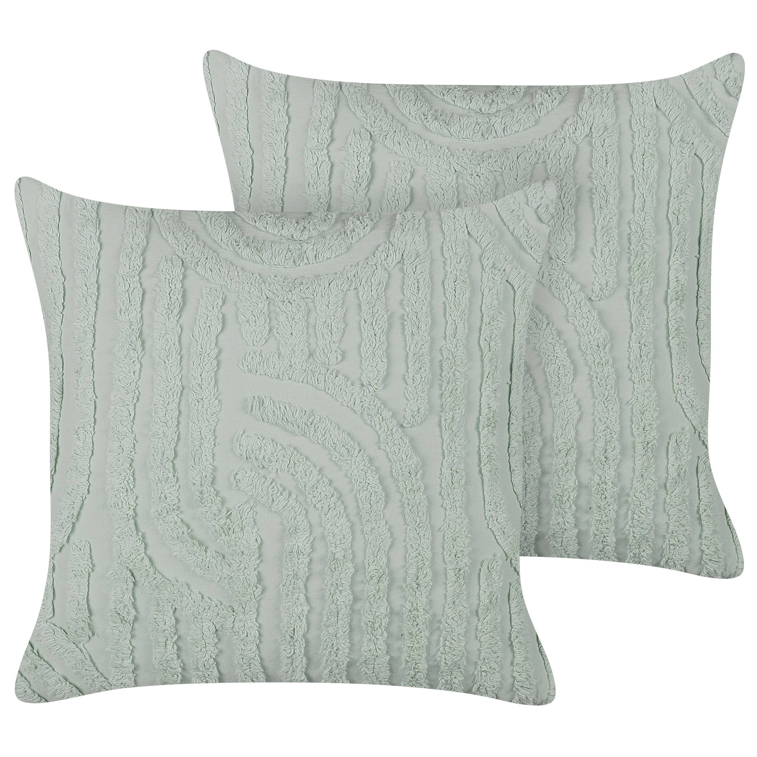Coussin décoratif Coton Vert menthe TELLIMA - Beliani - Image 1