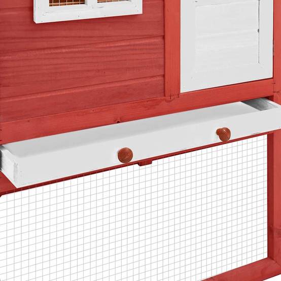 ComfortXL - Grand poulailler bois de sapin avec nichoir et parc extérieur Rouge – ComfortXL Outdoor Living - Image 8