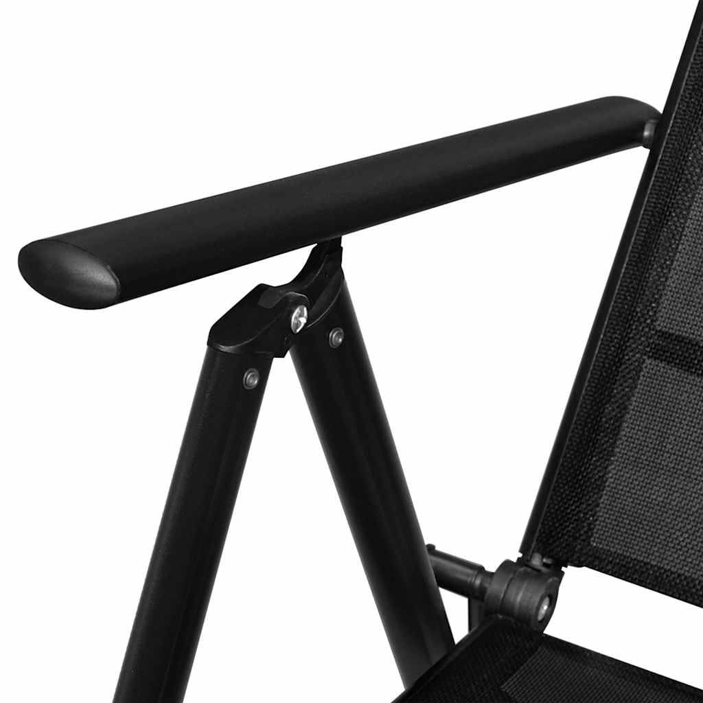 Vidaxl - Ensemble à manger de jardin 5 pcs-Salons de jardin Aluminium Noir - Image 7