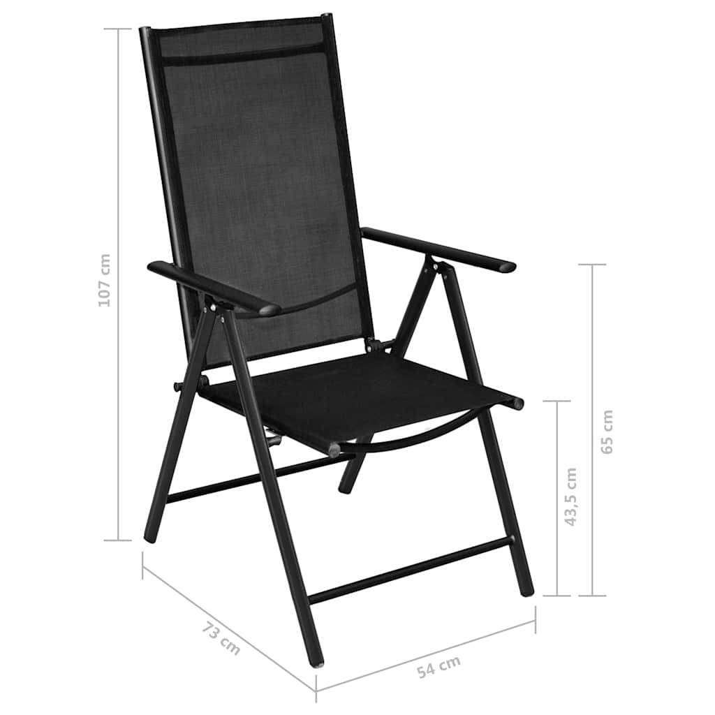 Vidaxl - Ensemble à manger de jardin 5 pcs-Salons de jardin Aluminium Noir - Image 10