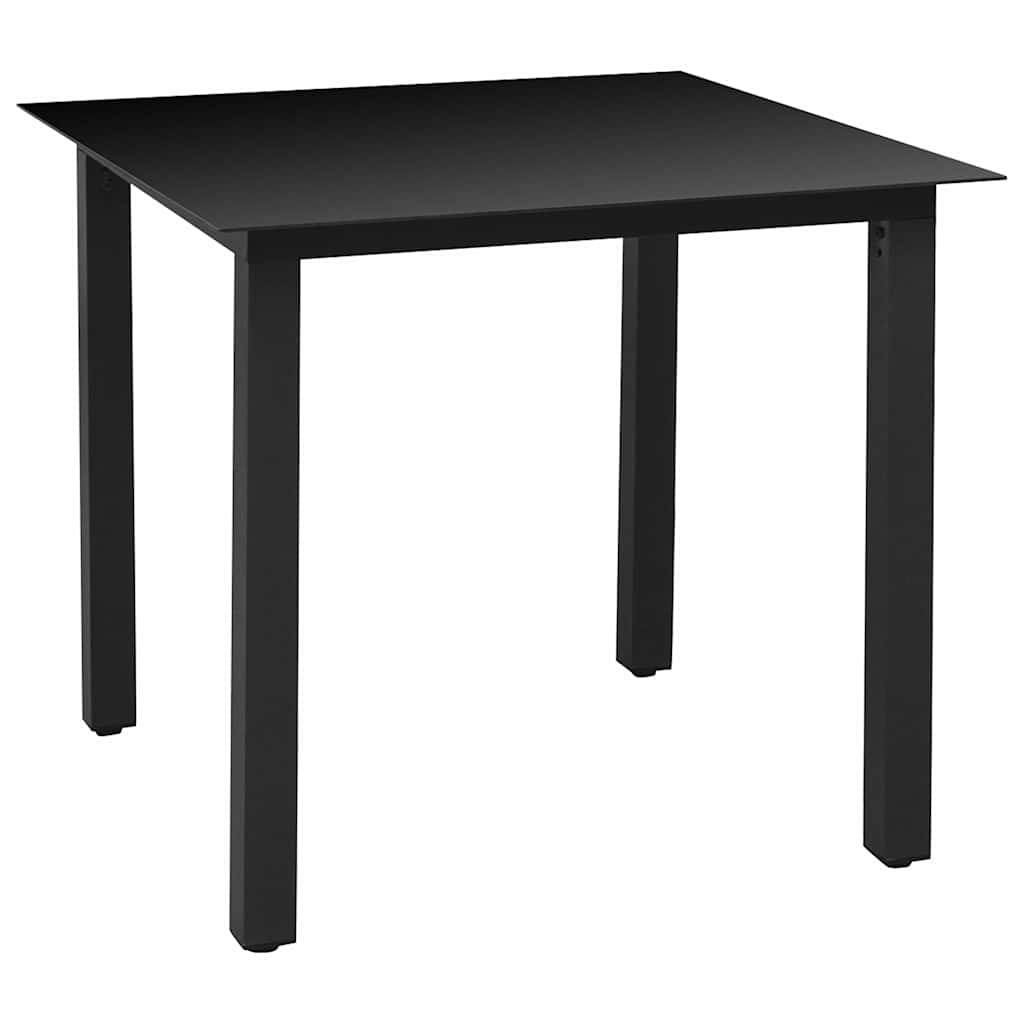 Vidaxl - Ensemble à manger de jardin 5 pcs-Salons de jardin Aluminium Noir - Image 4