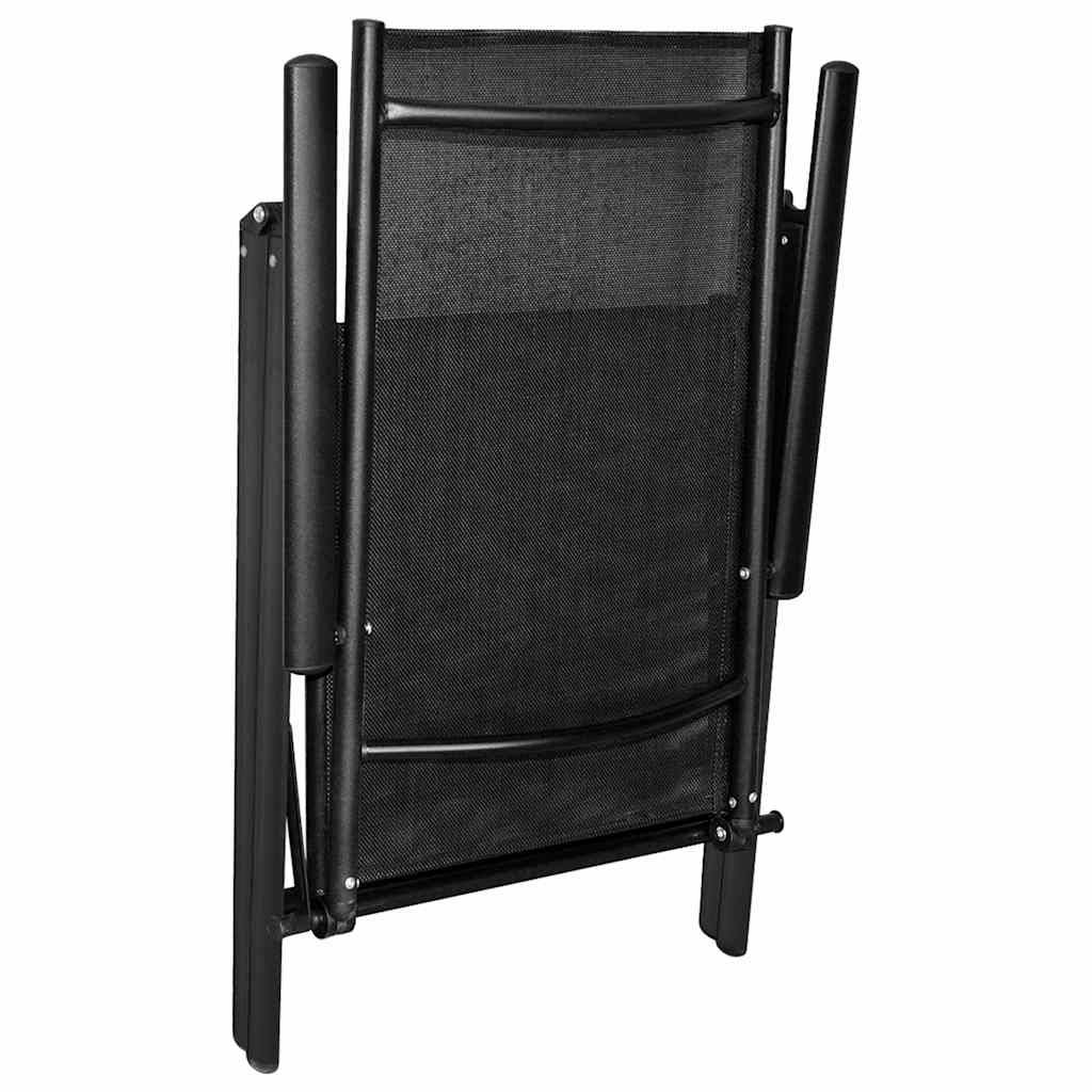 Vidaxl - Ensemble à manger de jardin 5 pcs-Salons de jardin Aluminium Noir - Image 9