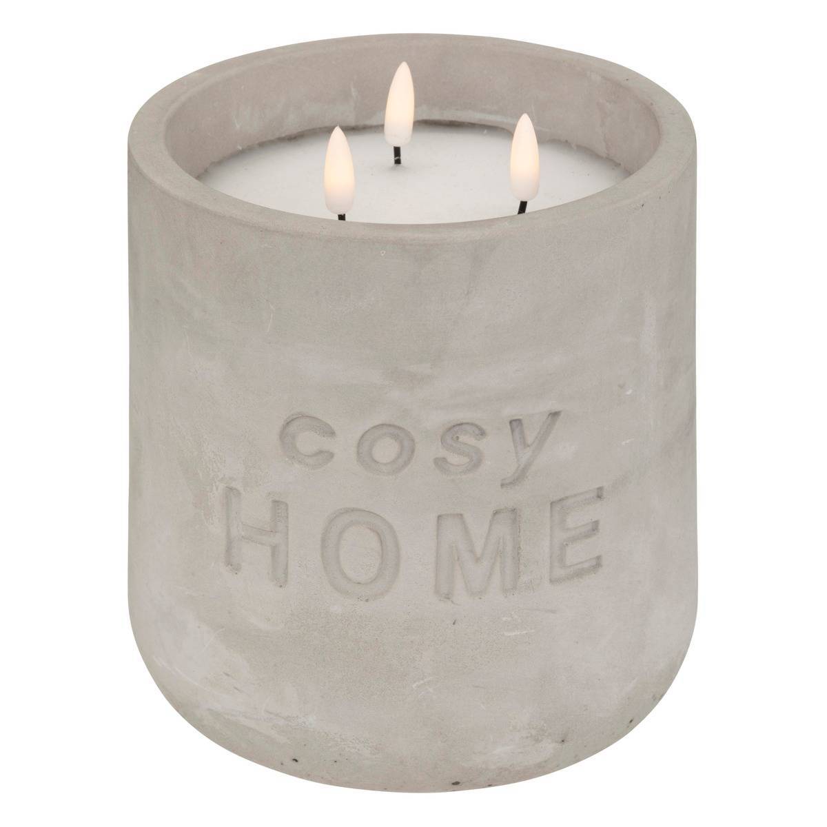 Atmosphera - Bougie LED So Cosy contenant ciment gris - Atmosphera Créateur d'intérieur - Image 1